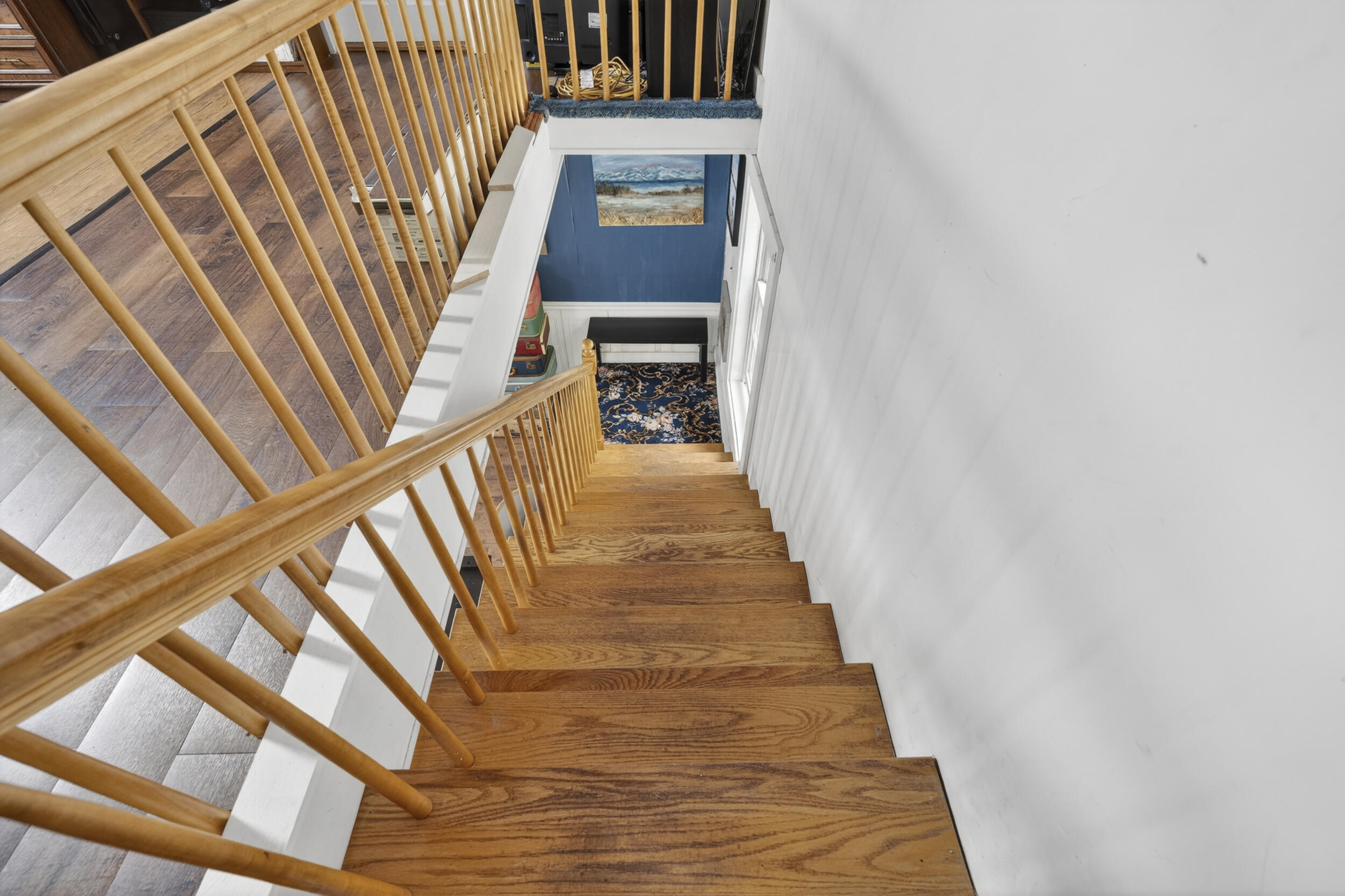 411 East Jay Road Jay, ME 04239 - Photo 39 of 44 1st staircase looking down from loft