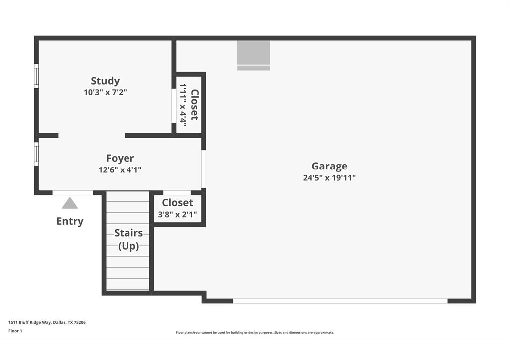 1511 Bluff Ridge Way Dallas, TX 75206 - Photo 37 of 39 Lower Level Floor Plan