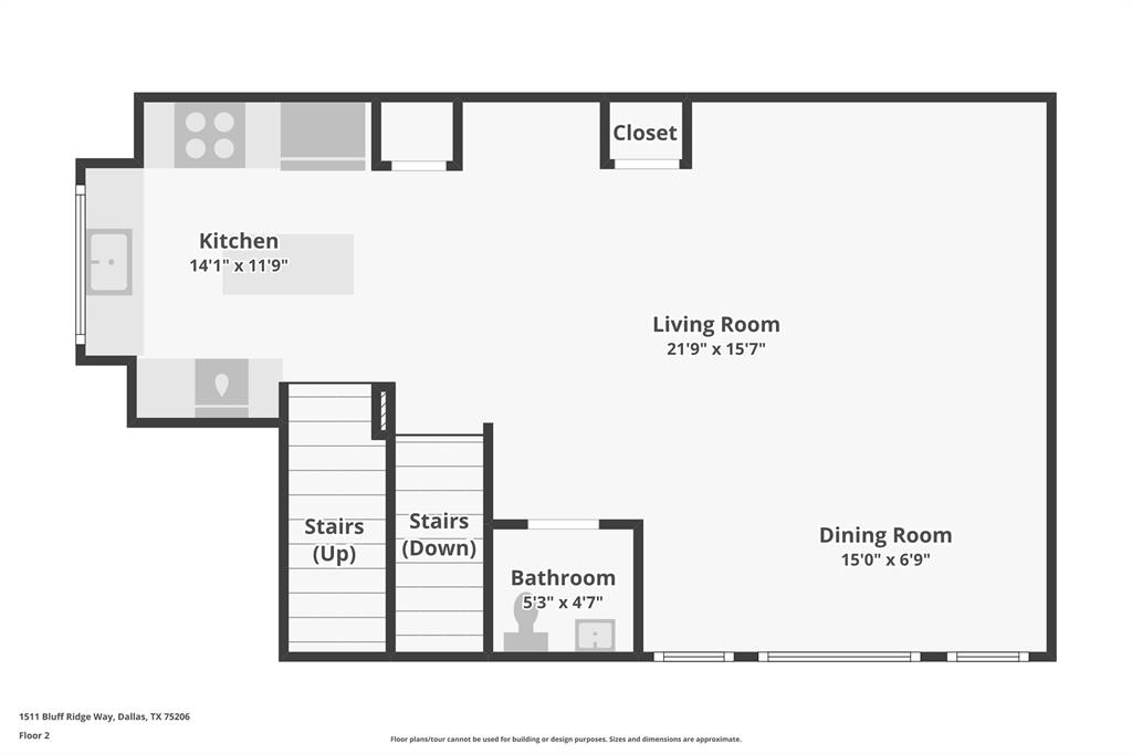 1511 Bluff Ridge Way Dallas, TX 75206 - Photo 38 of 39 Main Level Floor Plan