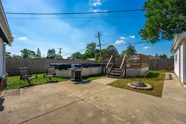 a backyard of a house