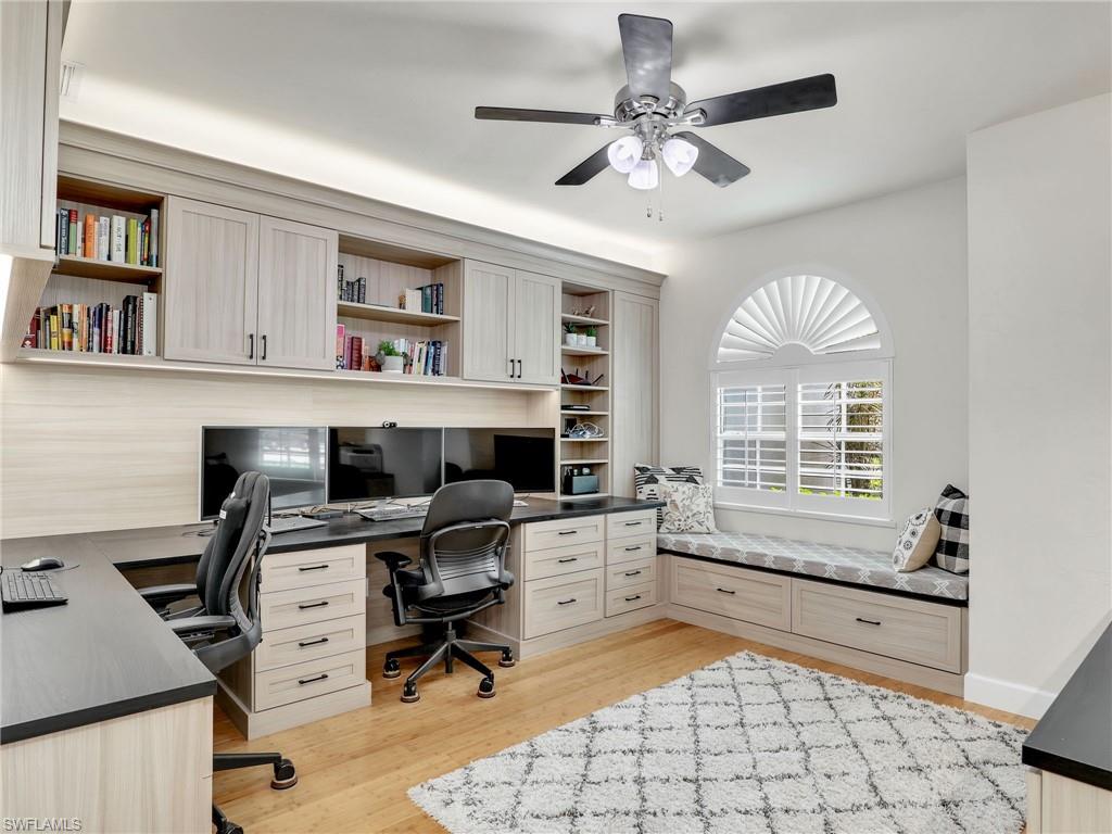 6862 Mill Run Road Naples, FL 34109 - Photo 32 of 50 Office with french doors and light hardwood / wood-style floors
