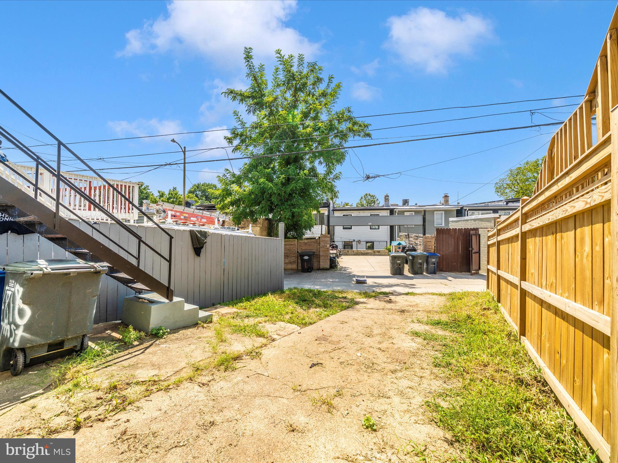 4818 7th Street Northwest Washington, DC 20011 - Photo 28 of 31 a view of a backyard with wooden fence
