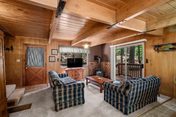 a outdoor living space with furniture