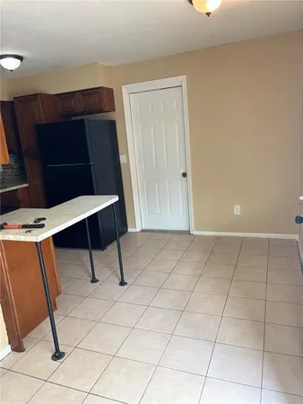 a view of workspace and entryway
