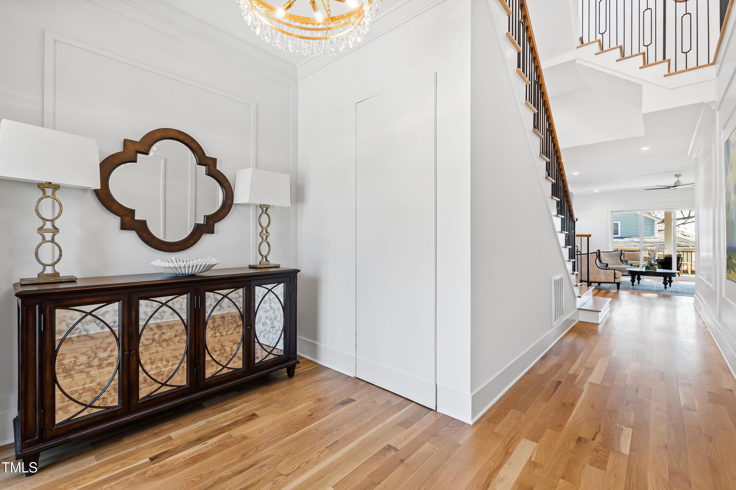 1610 Carson Street Raleigh, NC 27608 - Photo 5 of 64 a view of a hallway with wooden floor and entryway