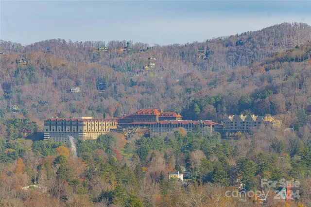 a view of city and mountain