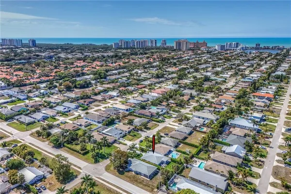 an aerial view of a city