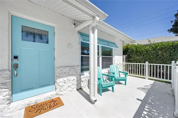 a view of front door of house