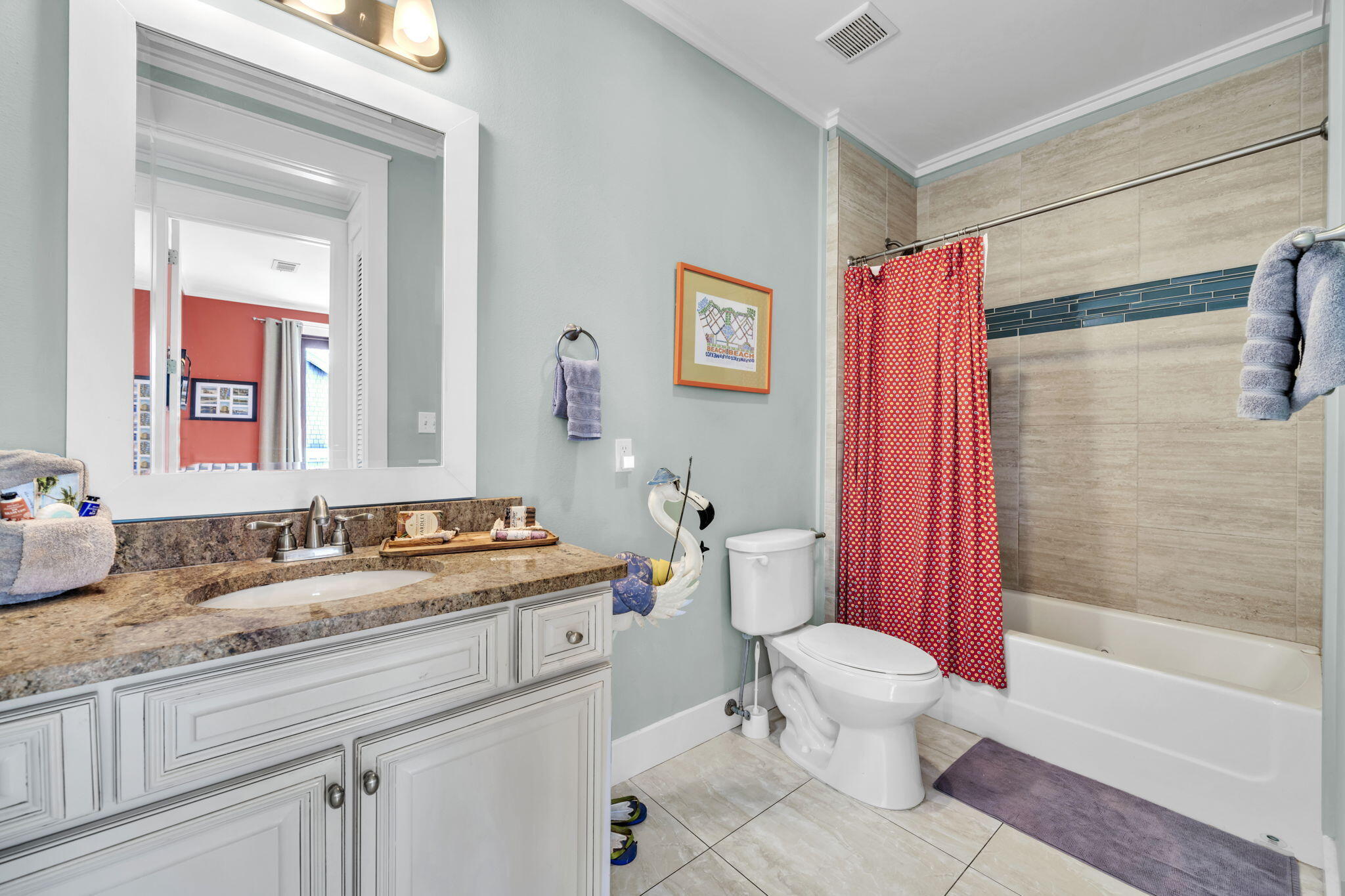 36 Moonlight Beach Lane Inlet Beach, FL 32461 - Photo 42 of 60 a bathroom with a sink a toilet a mirror and shower