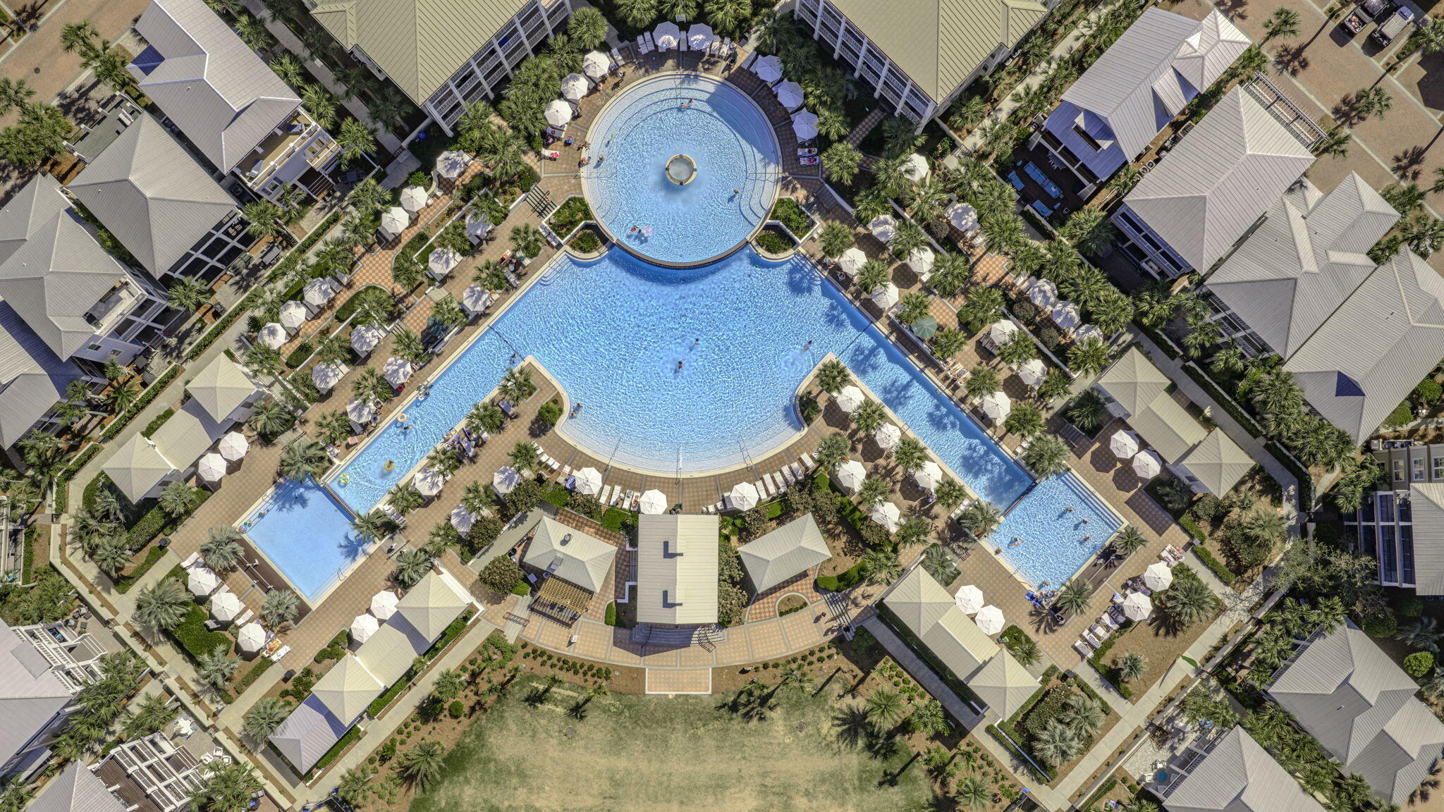 36 Moonlight Beach Lane Inlet Beach, FL 32461 - Photo 44 of 60 an aerial view of a house with a swimming pool and outdoor seating