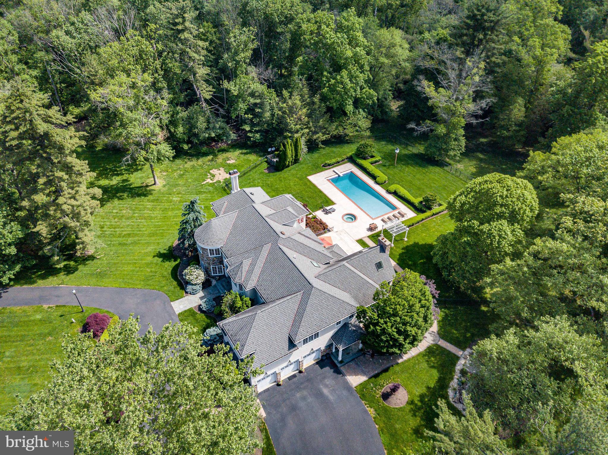 1049 McKean Road Ambler, PA 19002 - Photo 5 of 86 Side Aerial View of Home