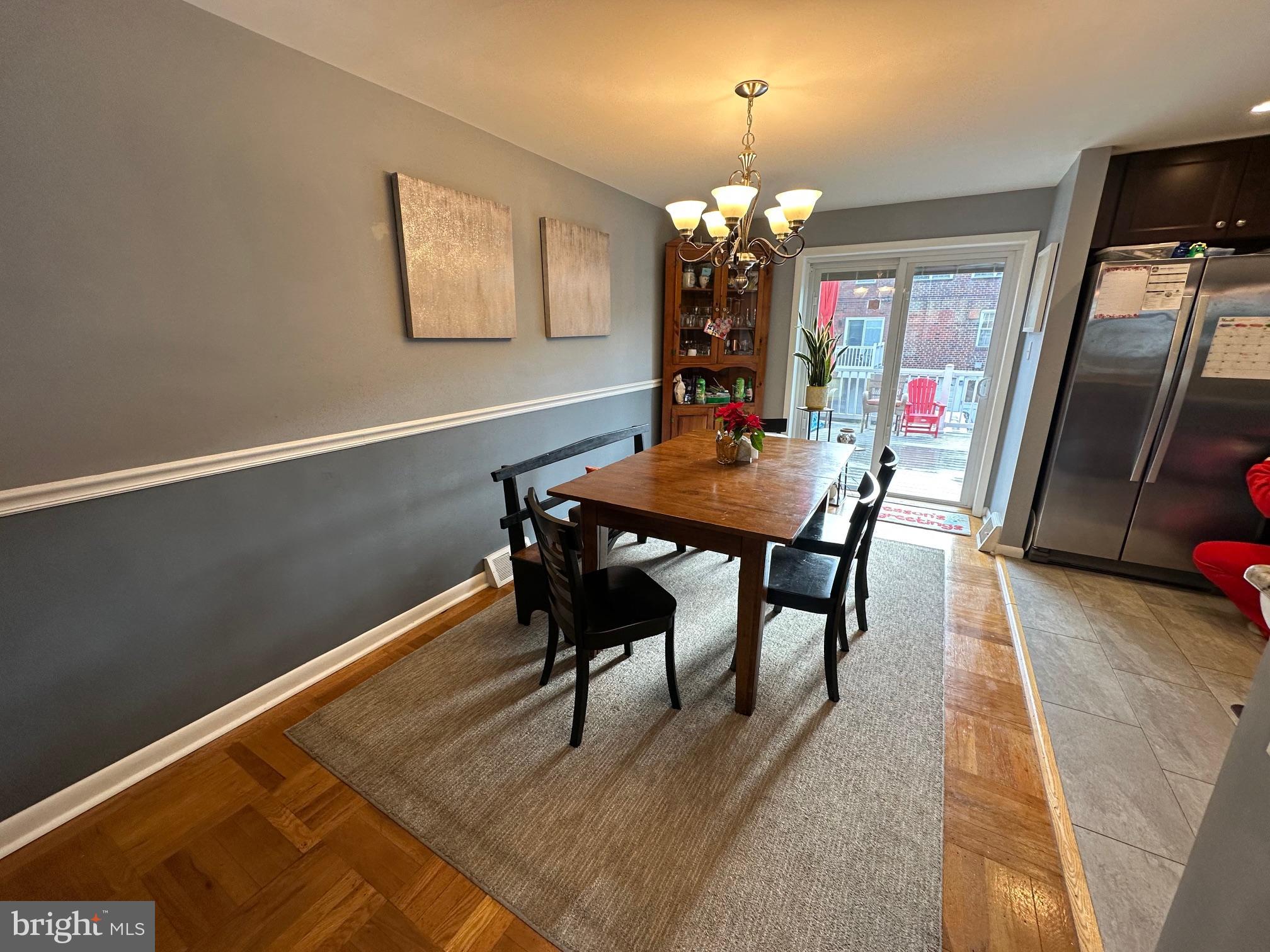 1818 Packer Avenue Philadelphia, PA 19145 - Photo 6 of 23 a view of a dining room with furniture and chandelier