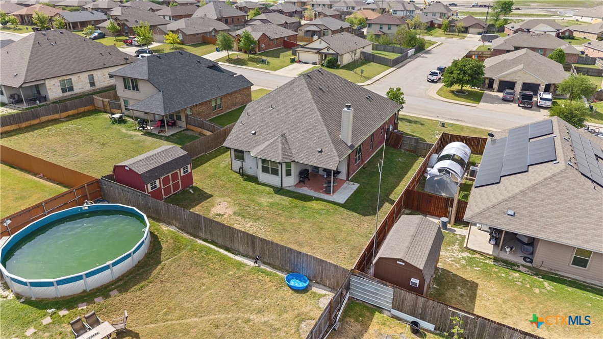 308 Kayla Street Troy, TX 76579 - Photo 4 of 32 an aerial view of a house with swimming pool and outdoor seating