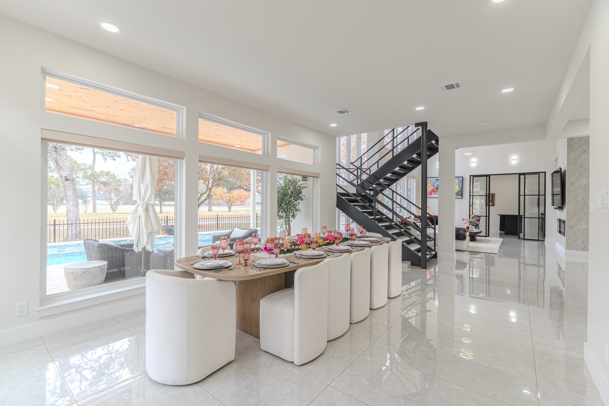 6510 Sussex Court Spring, TX 77389 - Photo 21 of 47 a view of a room with stairs and furniture