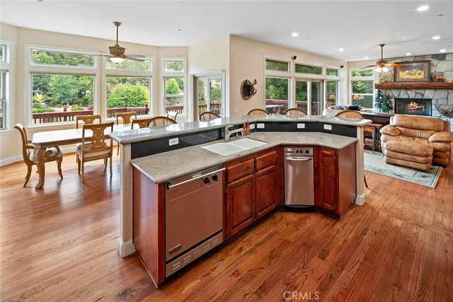 a spacious bathroom with a double vanity sink mirror and
