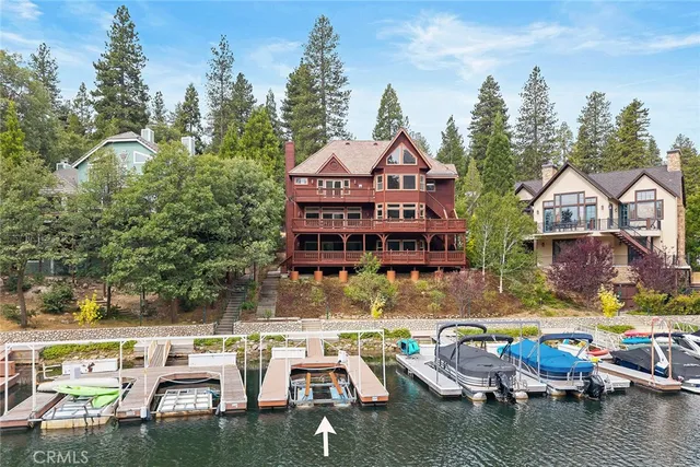 a view of balcony with wooden floor