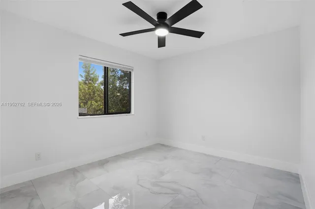 an empty room with a window