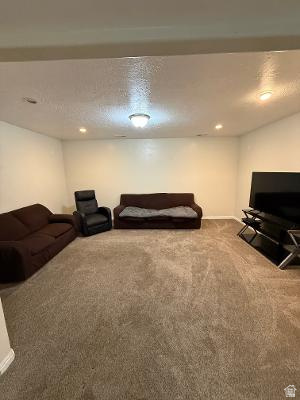 641 East Greystone Way Tooele, UT 84074 - Photo 13 of 30 Spacious room featuring neutral carpeting, white walls, recessed lighting, and a ceiling-mounted light fixture