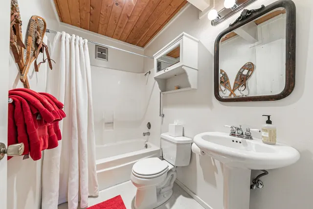 a bedroom with furniture