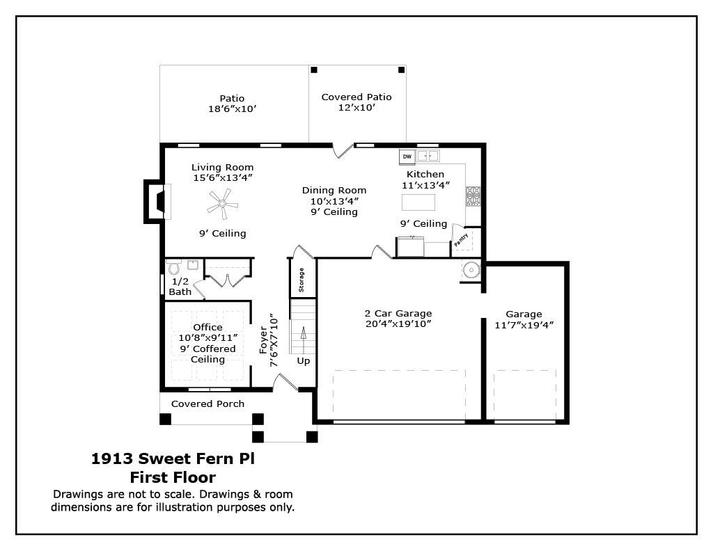 1367 M L Miller Road Brooklet, GA 30415 - Photo 41 of 44 1913 Sweet Fern Pl_First Floor1024_1