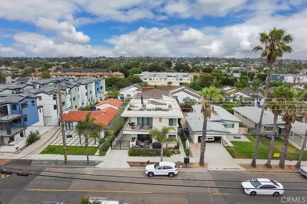 an aerial view of a city