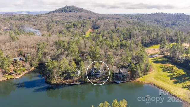 a view of lake with mountain