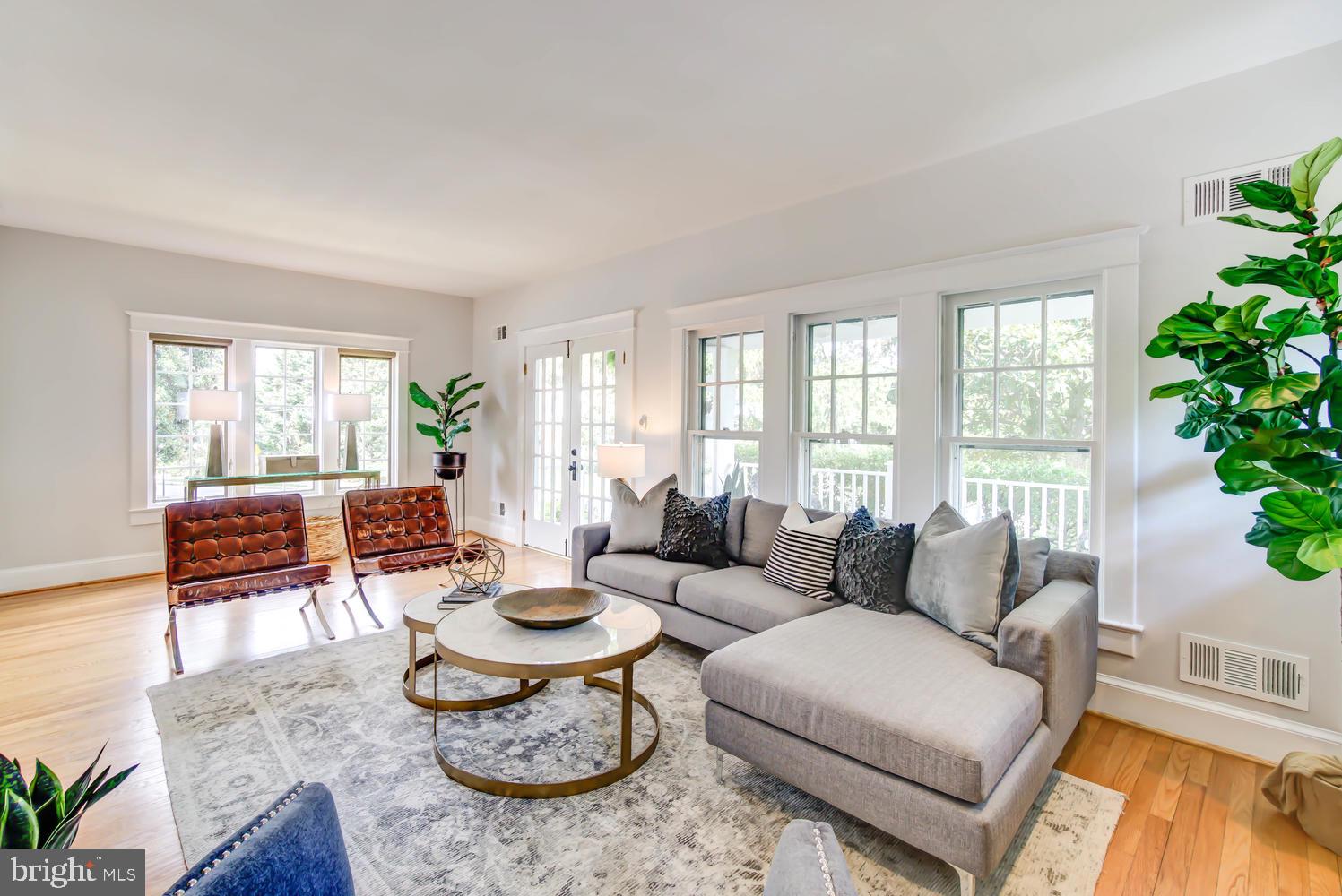 2900 Franklin Road Arlington, VA 22201 - Photo 13 of 75 Living Room with windows looking out to the porch