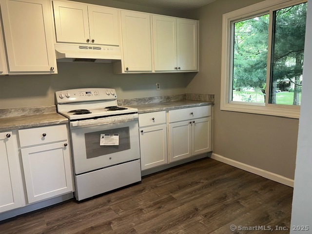 7 Padanaram Road, Unit J232 Danbury, CT 06811 - Photo 6 of 26 a kitchen with appliances cabinets and a wooden floor
