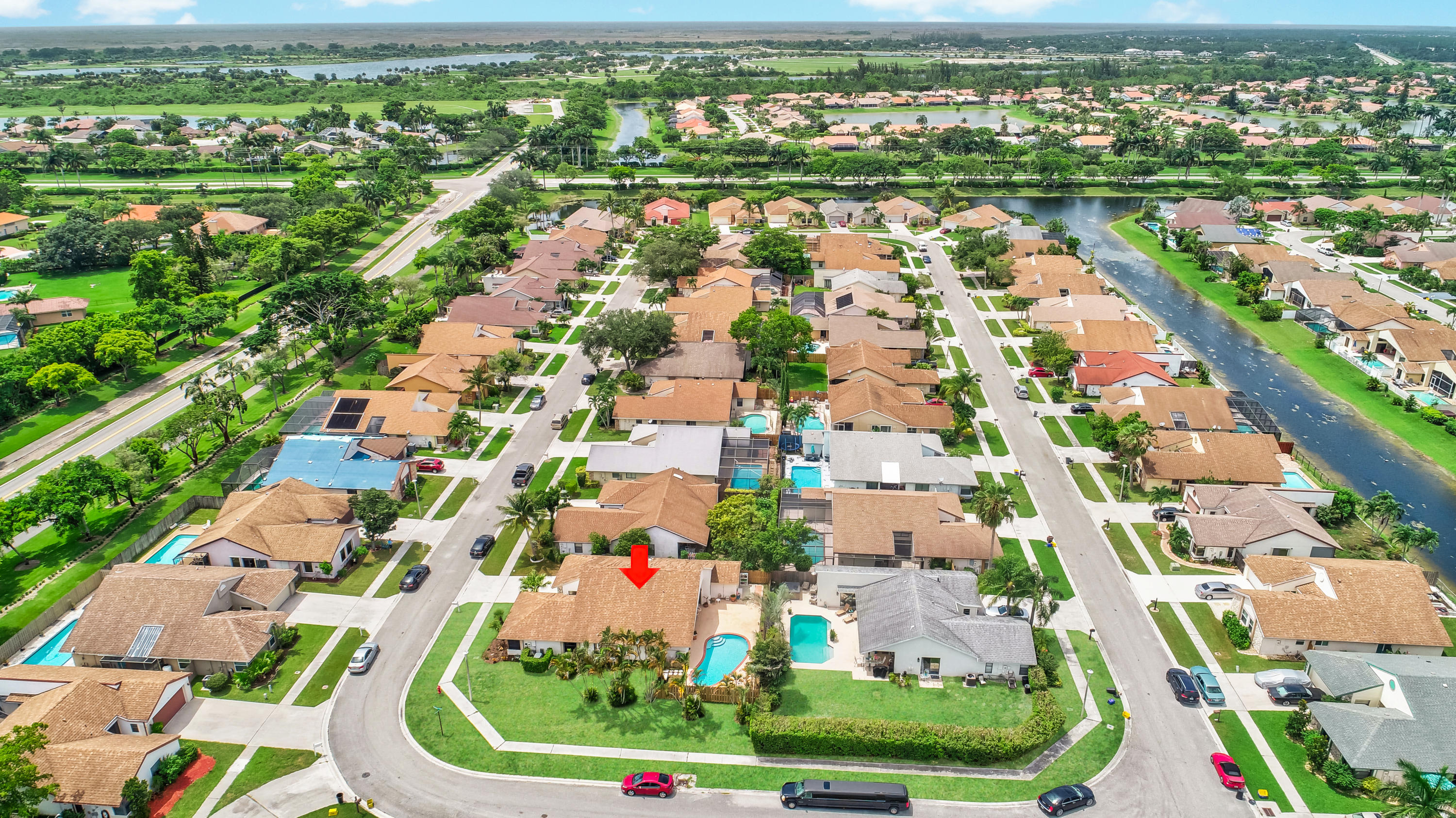21080 Windemere Lane Boca Raton, FL 33428 - Photo 59 of 97 an aerial view of residential houses with outdoor space and trees