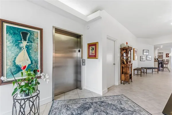 a view of a entryway of the house