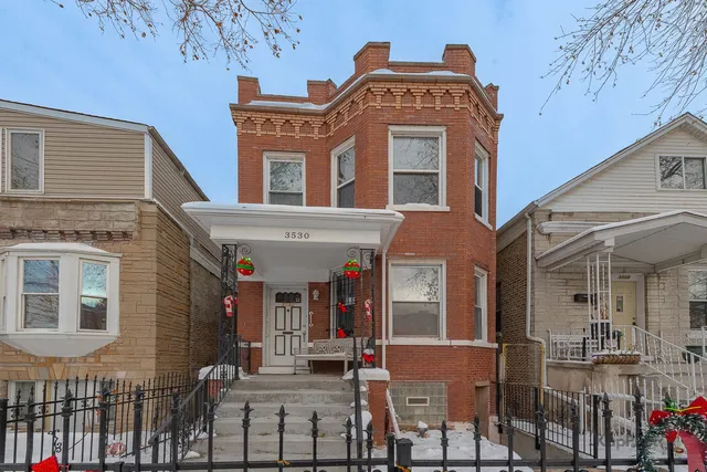 a front view of a building