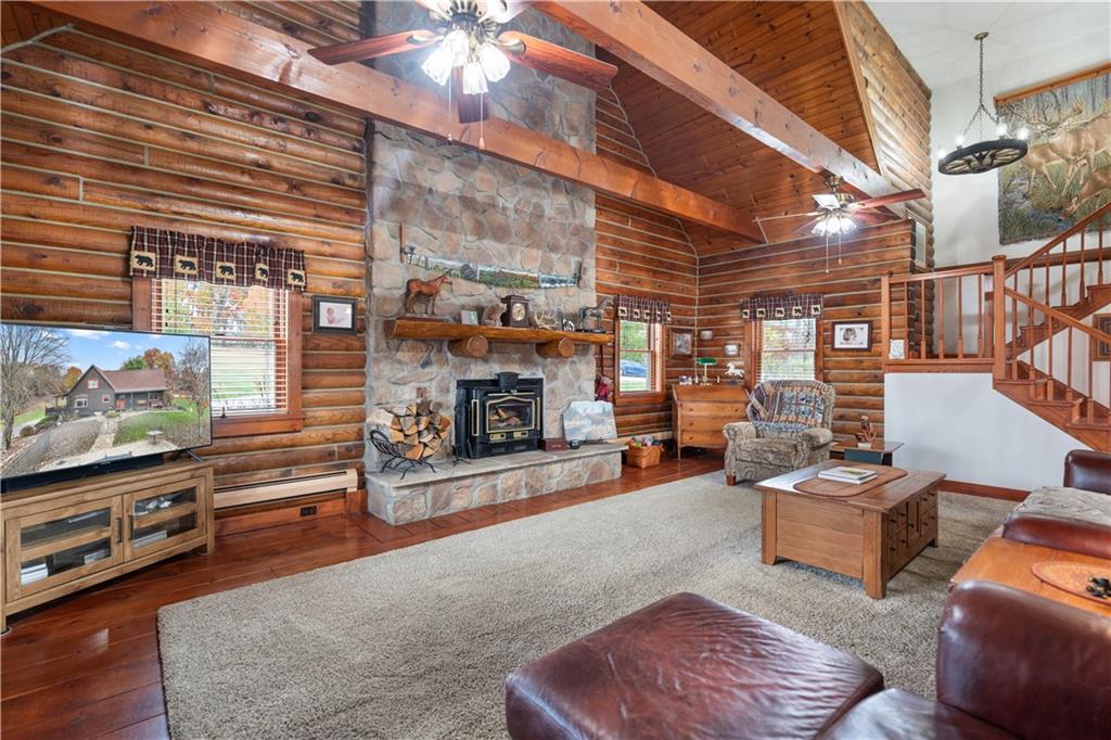 215 Shilo Ridge Drive Export, PA 15632 - Photo 2 of 48 a living room with furniture and a fireplace