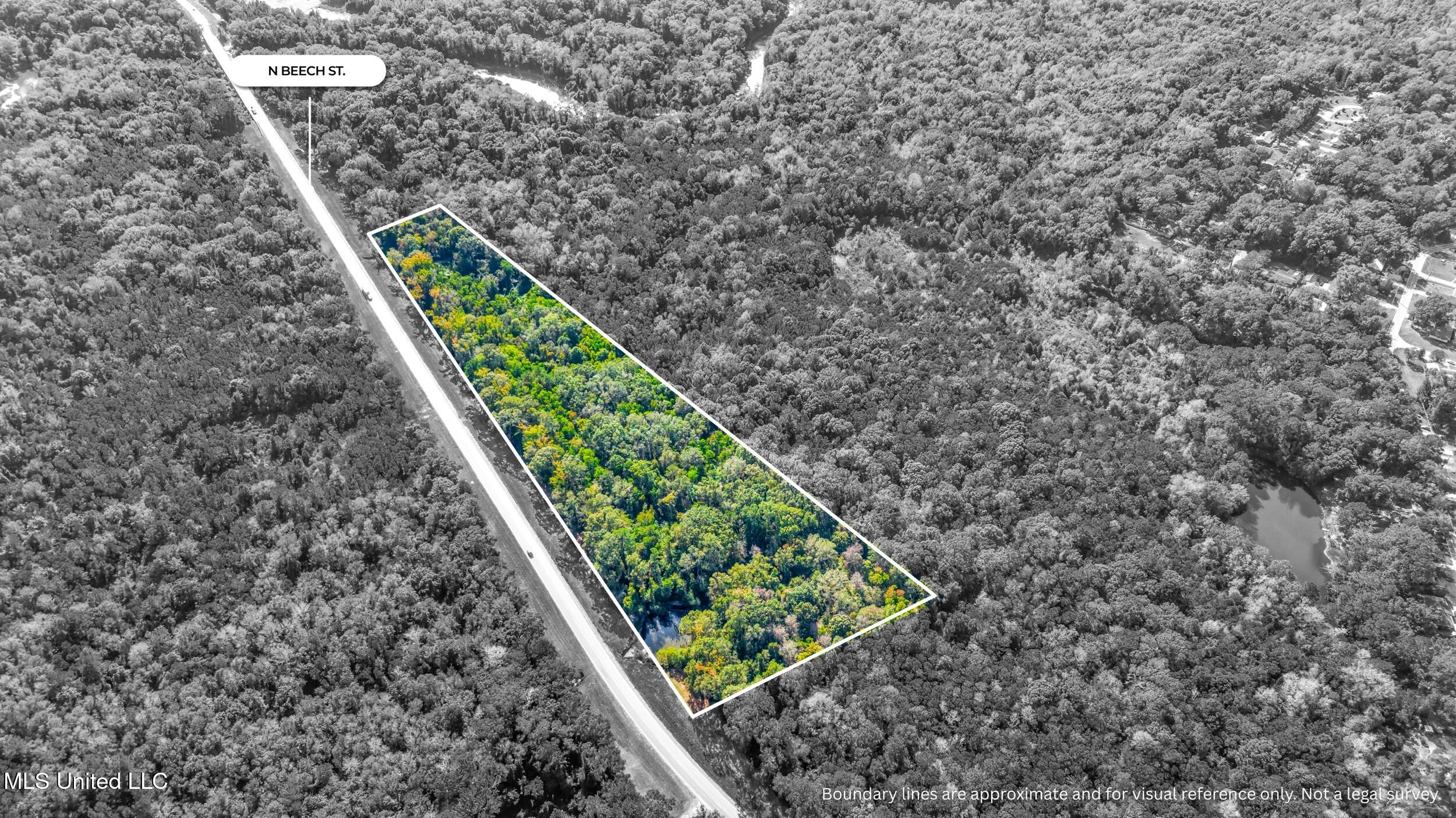 North Beech Street Picayune, MS 39466 - Photo 13 of 23 aerial 2 b&w markers