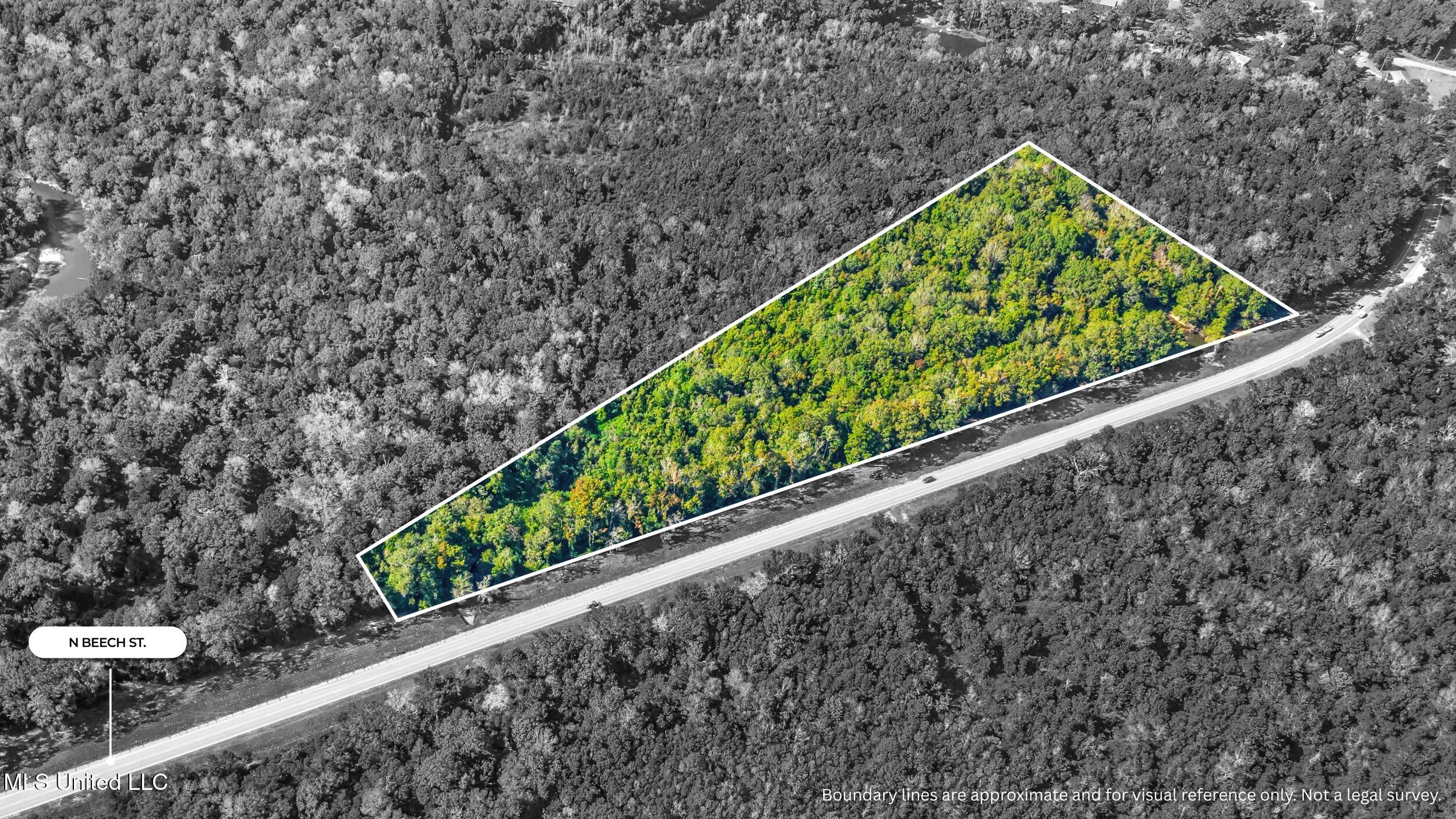 North Beech Street Picayune, MS 39466 - Photo 9 of 23 aerial 1 b&w marked