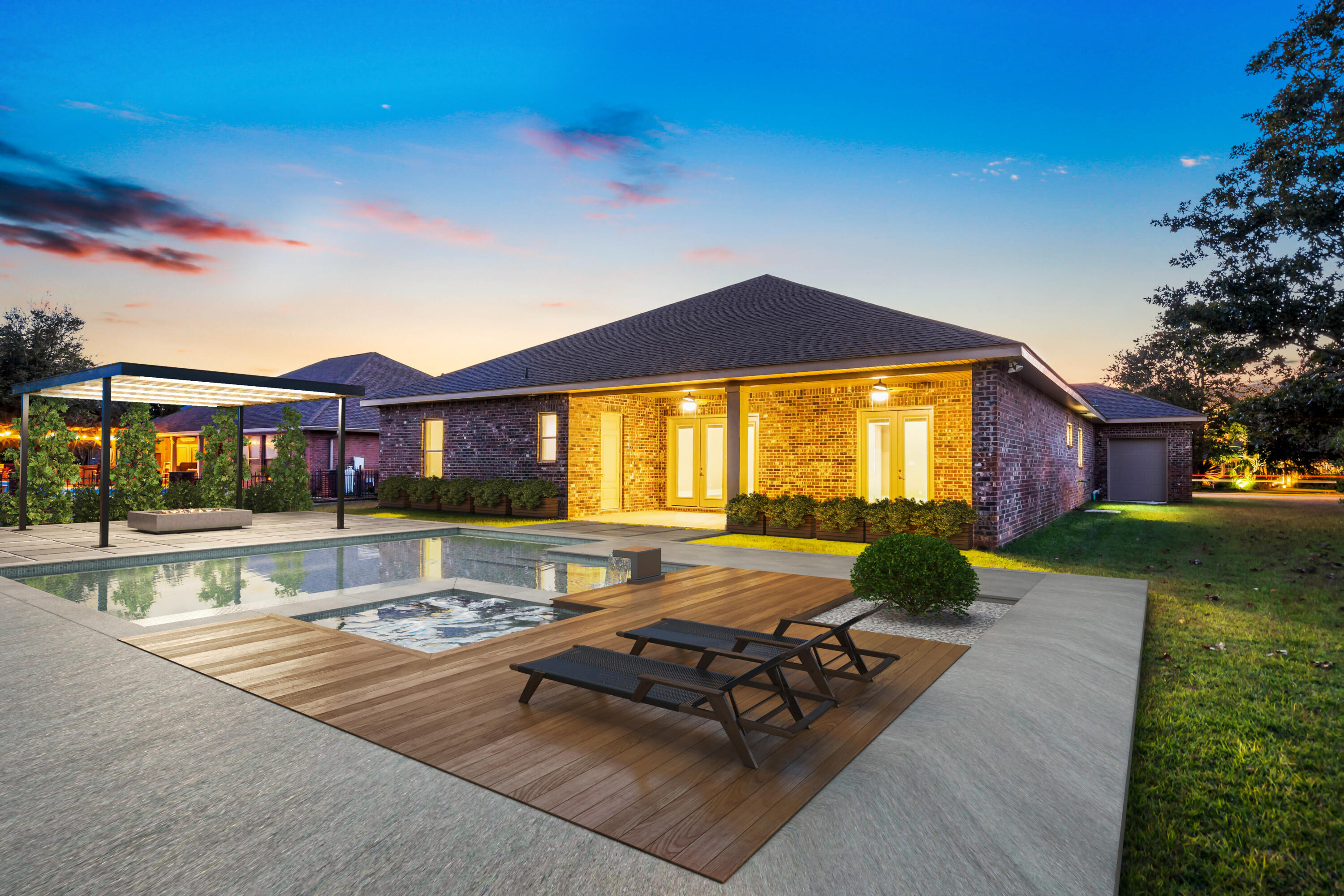 2864 P.G.A Boulevard Navarre, FL 32566 - Photo 4 of 52 a view of a house with swimming pool and sitting area
