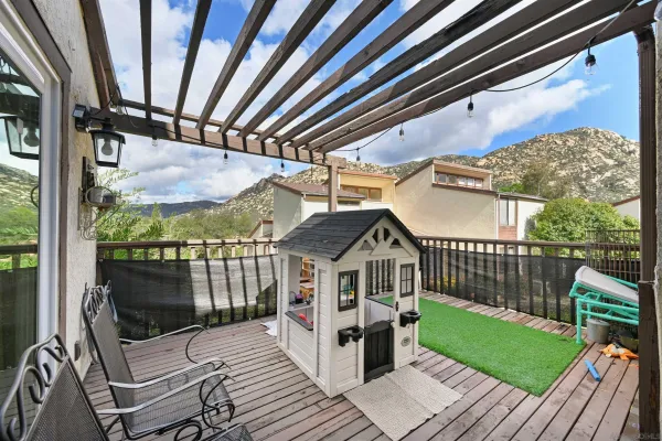 a view of outdoor space and deck