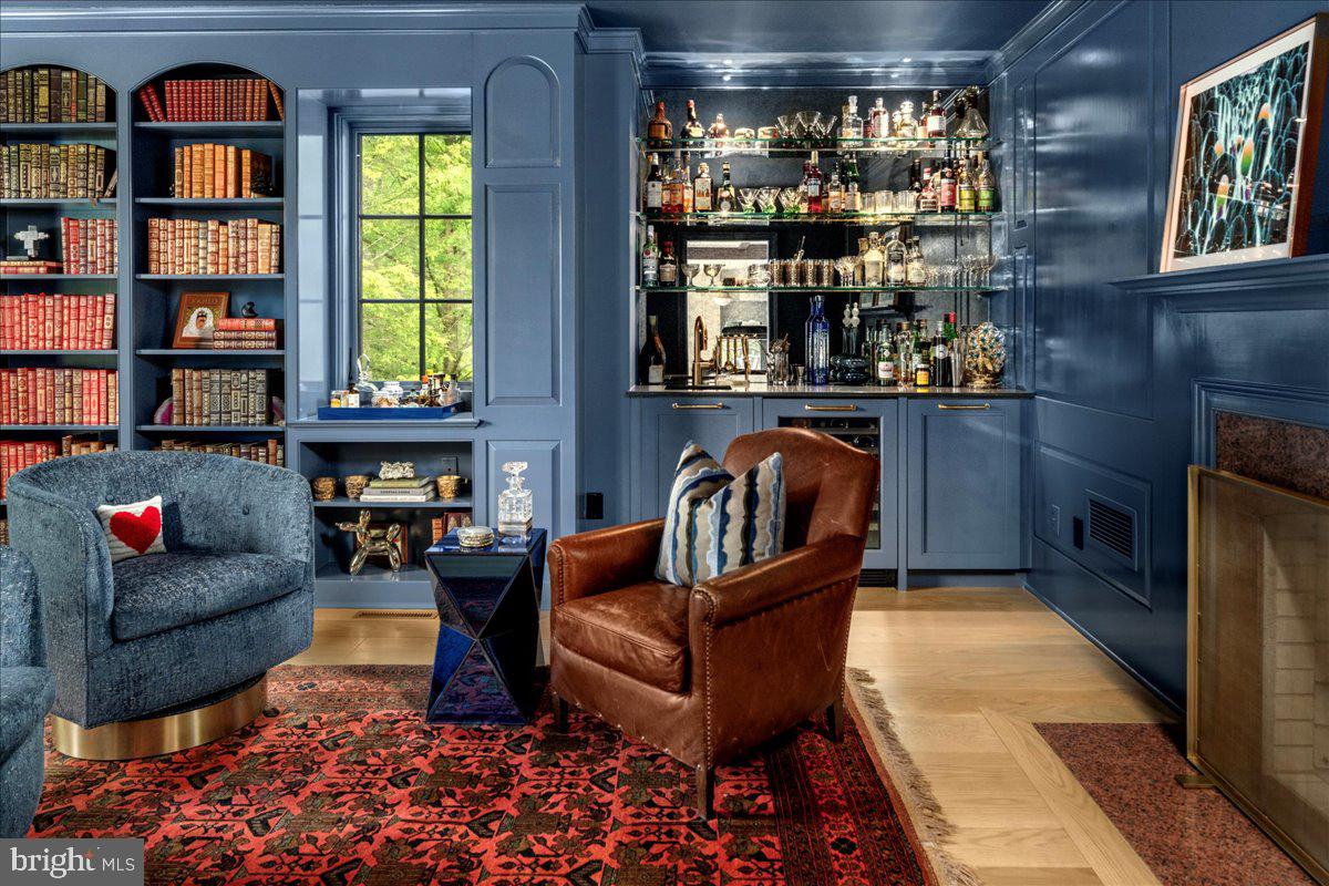 6450 Old Carversville Road New Hope, PA 18938 - Photo 11 of 89 Whiskey Library w/Fireplace