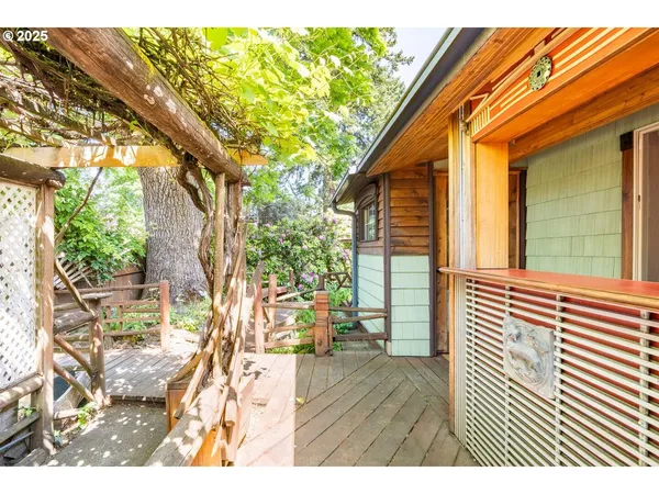 a view of outdoor space and deck