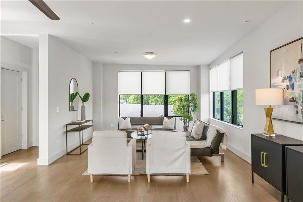 914 Lenox Boulevard Atlanta, GA 30324 - Photo 37 of 48 a view of a dining room with furniture window and outside view