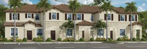 front view of a brick house