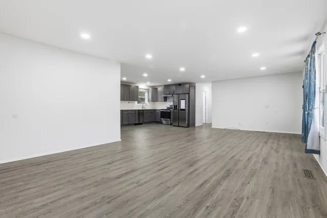 a view of kitchen and natural light