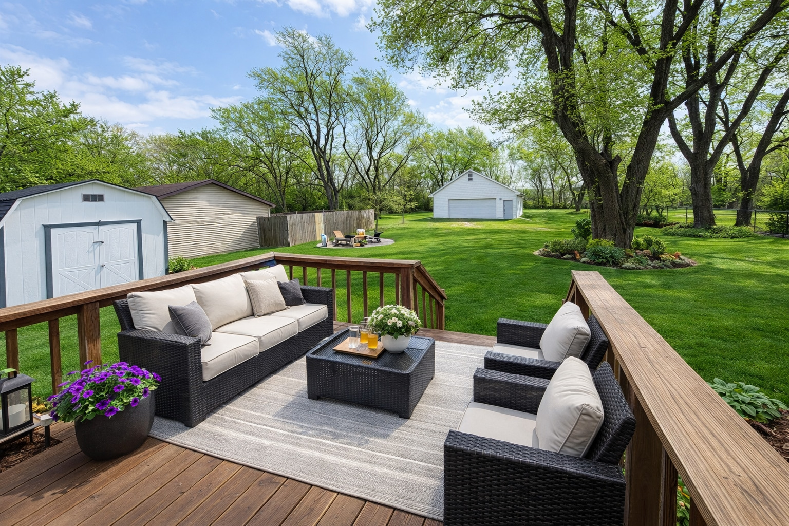 3935 Arthur Terrace Court Markham, IL 60428 - Photo 3 of 22 a view of a patio with couches table and chairs with a large tree