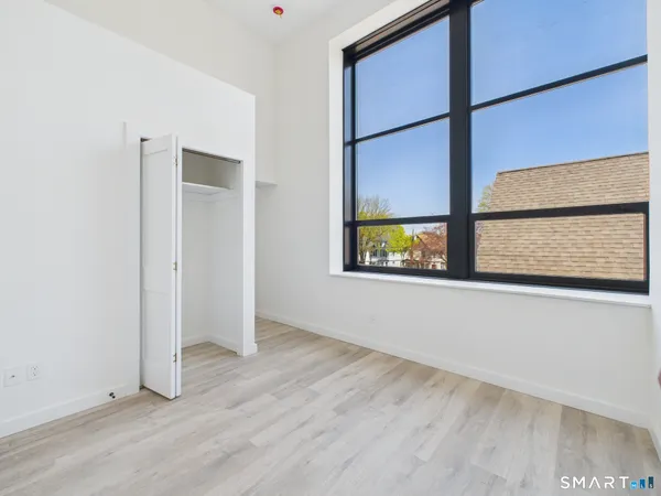 an empty room with window