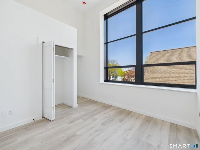 an empty room with window