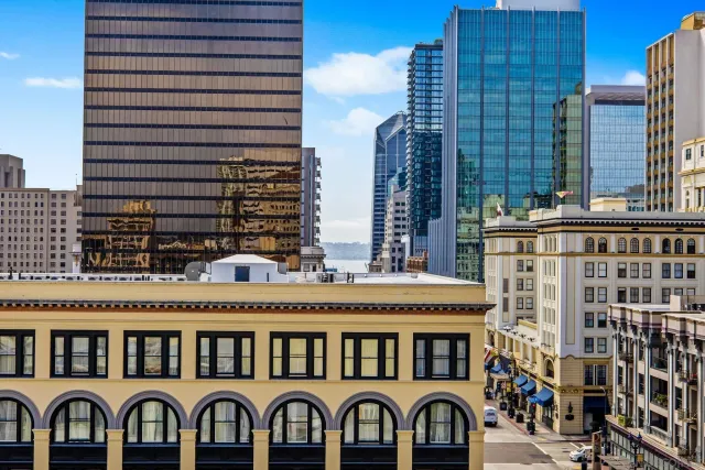 a front view of a building