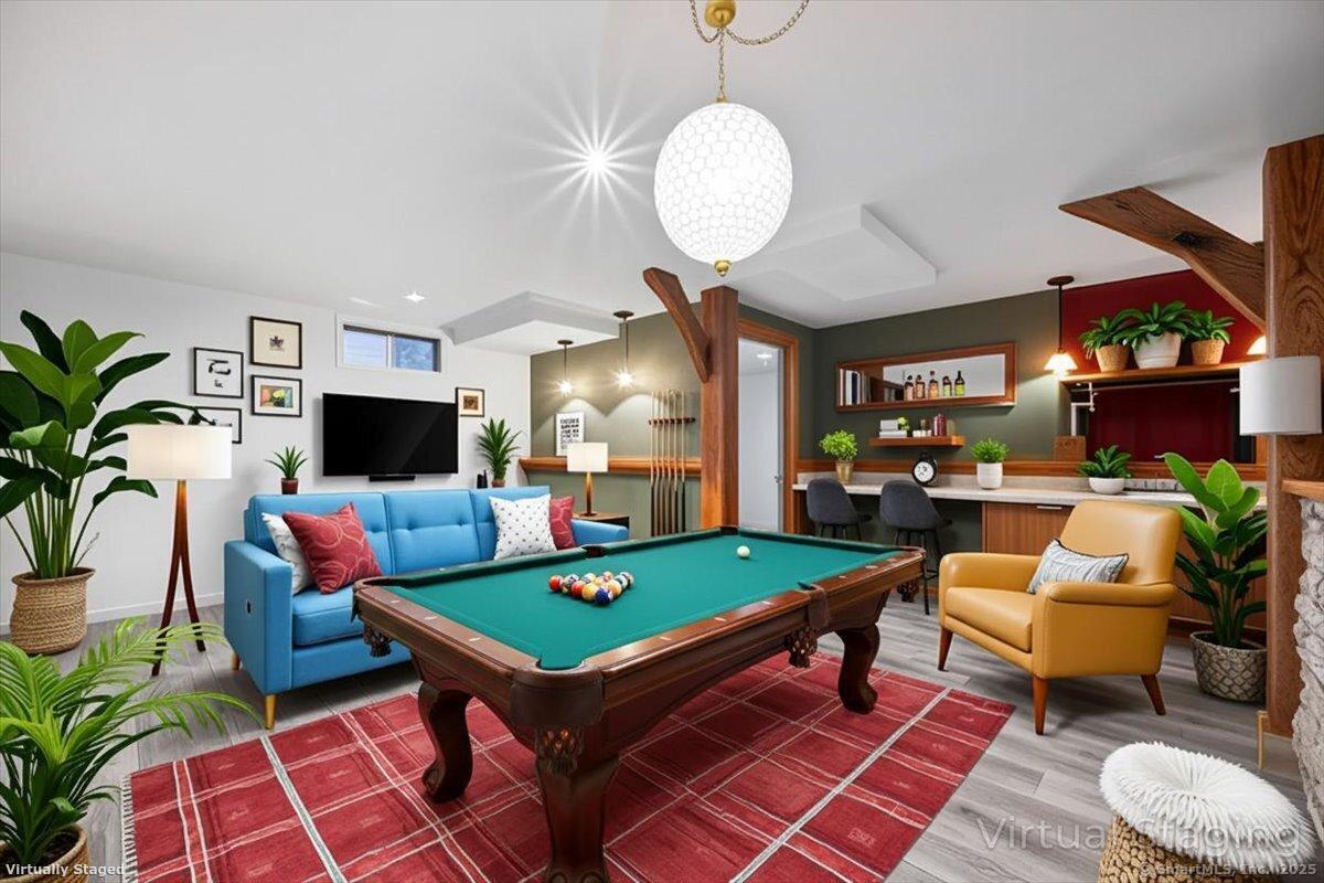122 Old Post Road Old Saybrook, CT 06475 - Photo 33 of 40 Game room complete with a bar