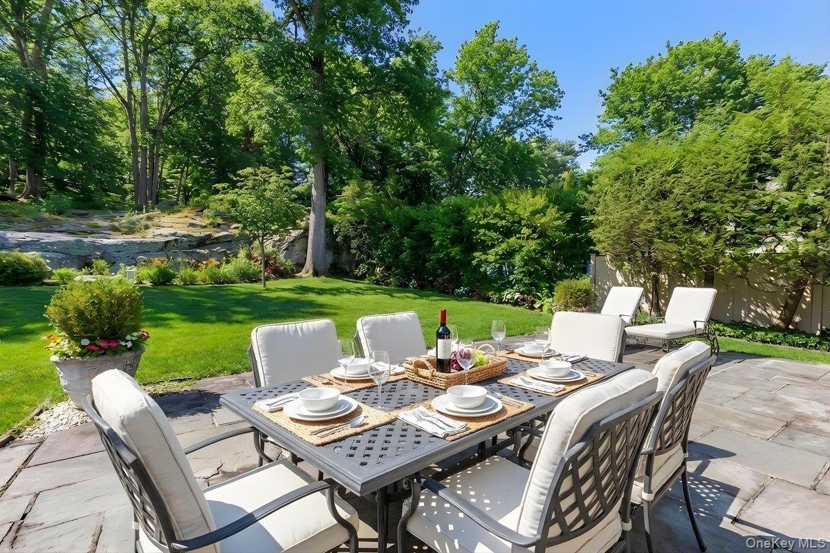 14 Loewen Court Rye, NY 10580 - Photo 19 of 25 Virtually staged photo of the patio and yard
