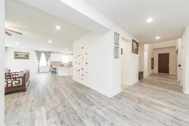 a view of livingroom with furniture and wooden floor