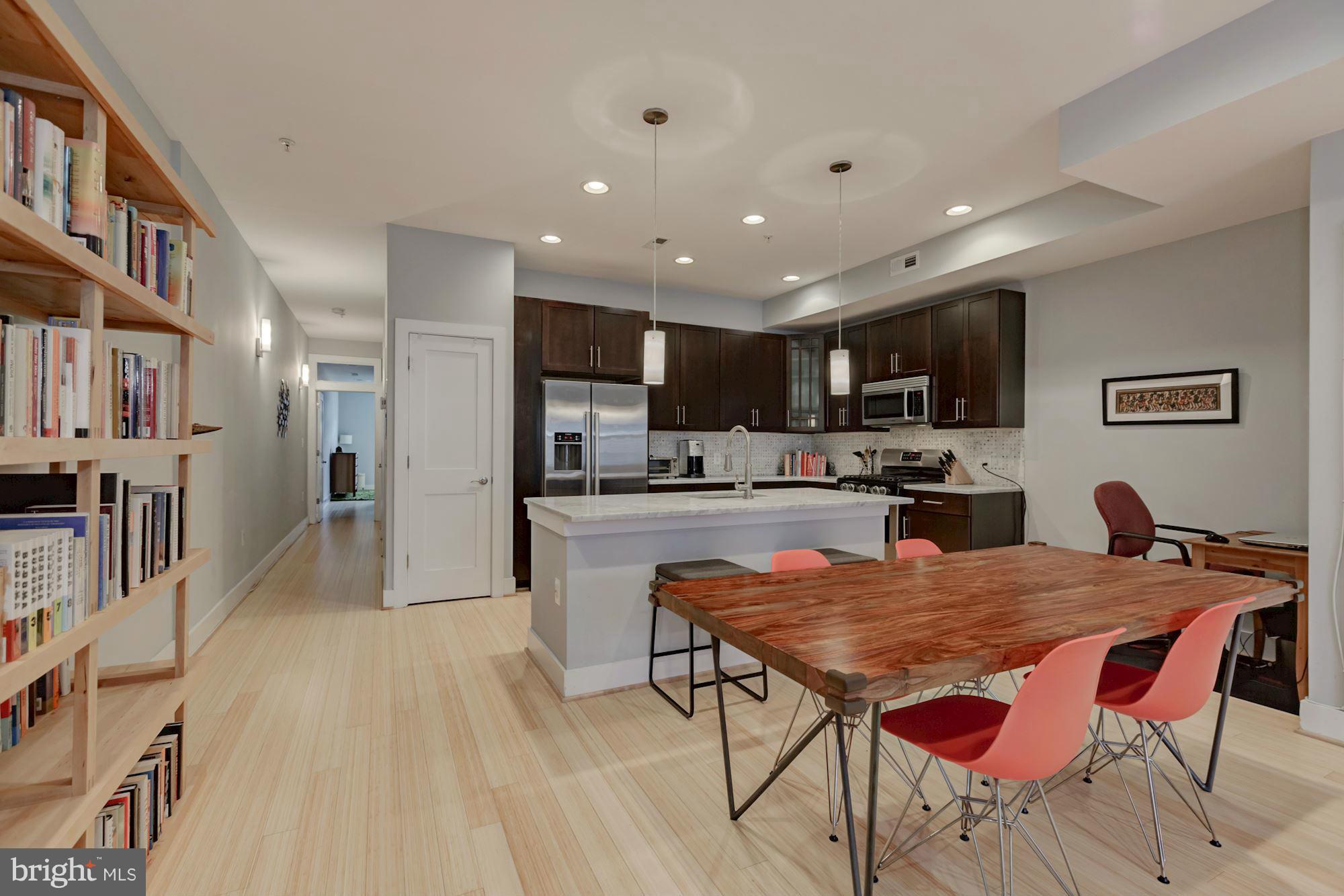 1202 Fairmont Street Northwest, Unit 2 Washington, DC 20009 - Photo 7 of 26 Open kitchen & dining