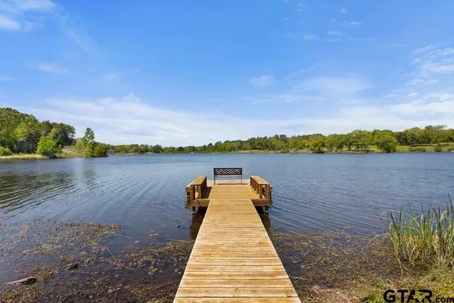 an aerial view of residential houses with outdoor space and trees all around